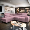 Produktbild: Masseno Ecksofa NOLA L-S mit Schlaffunktion L-Form, Sofa mit Bettkasten, Wohnzimmersofa, Couch, Soffa, Bettsofa, Couchgarnitur- Lila, MONOLITH 62