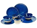 Produktbild: CreaTable, 23636, Serie Deep Blue Sea, 8-teiliges Geschirrset für 2 Personen, Kombiservice aus Steinzeug, spülmaschinen- und mikrowellengeeignet, Made in Europe