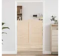 Produktbild: vidaXL Saunatür, Schwingtüren Lamellen-Design 1-Paar 100x100cm Massivholz Kiefer