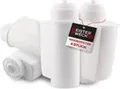 Produktbild: MEISTERZWECK4U - 4 Stück Ersatz Wasserfilter für Siemens EQ-Series, Supresso & Bosch Kaffeevollautomaten - Brita Intenza Filtersystem - Filterpatrone für Kalkschutz, Geruchs & Geschmacksverbesserung