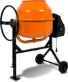 Produktbild: EBERTH 160L Betonmischer Elektrisch Mobil, 650W Motor, Gestell, Trommel und Zahnkranz aus Stahl, feststellbares Handrad, breite Fußplatte