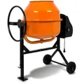 Produktbild: EBERTH Betonmischer 160L, elektrisch, 650W, komplett aus Stahl, mit Handrad & breiter Fußplatte, Profi-Zementmischer