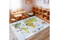 Produktbild: Carpettex Kinderteppich Weltkarte mit Tierdesign, Läufer, Höhe: 7 mm, Kinderteppich Weltkarte mit Tierdesign Teppich Kinderzimmer Rutschfest