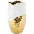 Produktbild: Vase, Weiß, Gold, Keramik, 20x35x20 cm, Dekoration, Vasen, Keramikvasen