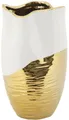 Produktbild: Mauro Ferretti Vase Lux Ø 20x35 cm weiß gold