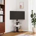 Produktbild: vidaXL Eck-TV-Ständer für 32-65 Zoll, 3 Ebenen, Schwarz
