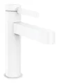 Produktbild: Hansgrohe Finoris Einhebel-Waschtischmischer 110 mit Push-Open Ablaufgarnitur Ausladung 139 mm - Mattweiß - 76023700