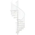 Produktbild: Minka Spindeltreppe Switch 36 - 295cm Geschosshöhe Weiß Weiß 160cm Durchmesser