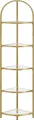 Produktbild: Songmics Eckregal 5 Ebenen Glasregal Gold