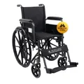 Produktbild: Mobiclinic, Rollstuhl faltbar, S220, Sitzfläche 43 cm, klappbare Fußstützen und Armlehnen, Schwarz