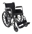 Produktbild: Mobiclinic®, Faltrollstuhl, S220, Europäische marke, Schnellspanner-rollen auf knopfdruck abnehmbar, Premium, Sitzfläche 43cm, Klappbare fußstützen und armlehnen, Bremshebel, Farbe schwarz