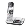 Produktbild: Panasonic KX-TGE520GS Senioren Schnurlostelefon mit Anrufbeantworter, Station & Hörer, Freisprecheinrichtung, LCD-Display, kompatibel mit Hörgeräten, sprechende Tasten, Silber