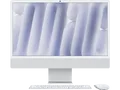 Produktbild: APPLE iMac (2024), MWUU3D/A, All-in-One PC mit 23.5 Zoll Display, Apple M4 Chip, 16 GB RAM, 10-Core GPU, 256 SSD, Silber