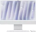 Produktbild: Apple iMac 24 Retina 4.5K (M4, 2024) 61cm (24 Zoll) Silber 16GB RAM 256GB SSD 10-Core CPU M4 (10-Core GPU) MWUU3D/A