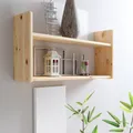 Produktbild: TiCAA Wandregal Hängeregal Kiefer Natur (B90 x H45 x T20 cm) NEU