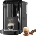 Produktbild: VEVOR Automatische Espressomaschine, 20 Bar automatische Kaffeemaschine mit Aufschäumer, Dampfdüse, eingebauter Mühle und 15-stufigen Mahleinstellungen, mit 1,5 l Wassertank