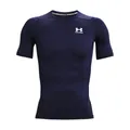Produktbild: Under Armour kurzärmliges Funktionsshirt, schnelltrocknendes T-Shirt mit Kompressionspassform, Midnight Navy / White, L, 1361518