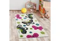 Produktbild: Carpetia Kinderteppich Farbenfroher Schmetterling-Teppich für Kinderzimmer in creme, rechteckig, Höhe: 13 mm