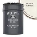 Produktbild: WO-WE Holzlack Holzfarbe Wetterschutzfarbe Holzanstrich W420, 1-10L, Seidenglänzend, Wasserbasis