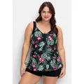 Produktbild: Tankini-Top SHEEGO, Damen, Gr. 56, Cup F, schwarz (schwarz, gemustert), Elasthan, Polyamid, Bikini-Oberteile