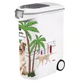 Produktbild: Curver Futterbehälter für Hunde – 20 kg/54 l – Pets Collection – große luftdichte Aufbewahrung gegen Gerüche für Hundefutter – Behälter mit Rollen – 28 x 49 x 61 cm