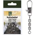 Produktbild: Zite Angelwirbel Dreifachwirbel Gr 8-12 Angelwirbel 15 Stk Sbirolinoangeln Angelzubehör 8