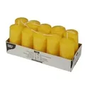 Produktbild: Papstar Stumpenkerzen goldgelb 17917 , 1 Packung = 10 Stück