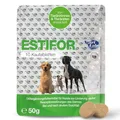 Produktbild: NutriLabs ESTIFOR Kautabletten für Hunde 10 Stück - Mit Bentonit, Kamille & Natriumkarbonat - Unterstützt Verdauung & Darmflora - bei akutem Durchfall - Nahrungsergänzung für Hunde.