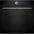 Produktbild: Bosch Serie 8 Einbau-Dampfbackofen 60 cm, Schwarz HSG7361B1, Home Connect, 21 Beheizungsarten, Reinigungshilfe - Schwarz