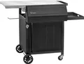 Produktbild: BBQ-Toro Grillwagen 100 x 73 x 91 cm, Schwarz, Grilltisch mit großer Arbeitsfläche, Beistelltisch
