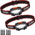 Produktbild: Gritin 2 Stück Stirnlampe LED Kopflampe Superhell Mini Lampe IPX5 Kinder
