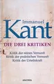 Produktbild: Die drei Kritiken. Kant, Immanuel: