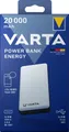Produktbild: VARTA Powerbank mobile Energy 20000 mAh Typ A / Typ C USB OUT weiß Powerbank