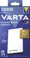 Produktbild: Varta Powerbank Energy 20000 mAh +Ladekabel Schwarz Weiss