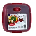 Produktbild: CURVER Dose 0,6L Smart Mikrowelle viereckig Kunststoff rot 16x16x5,5 cm, 232583