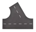 Produktbild: Vollmer H0 48264 Straßenplatte Asphalt aus Steinkunst,60°-Einmündung nach links,