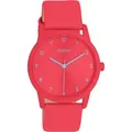 Produktbild: Oozoo Armbanduhr rot Leder Timepieces Damen Analog-Quarzuhr UOC11465 - Rot