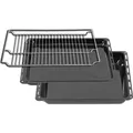 Produktbild: ICQN 465 x 370 x 30 und 60 mm Backblech Set mit Gitter, Passend für Bosch Neff Constructa, 2er Emaillierte Fettpfanne für Backofen, Kratzfest & R...