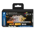 Produktbild: STAEDTLER MultiInk Pigment Arts brush pen 6er-Set grau&Caram retail