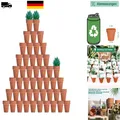 Produktbild: Terrakotta-Pflanzgefäße 48 Stück Mini Keramik Töpfe Drainage