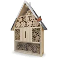 Produktbild: WILDLIFE FRIEND Großes Insektenhotel 39 x 23 cm – Naturbelassen und Wetterfest, Insektenhaus aus Naturholz für Bienen, Marienkäfer, Florfliegen & Schmetterlinge, Bienenhotel & Nisthilfe zum Aufhängen