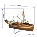 Produktbild: OcCre Palamós Fischkutter Holzmodell Bausatz 1/45 Schiff