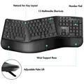Produktbild: Ergonomisches Desktop Set, kabellos, schwarz LogiLink ID0211 (4052792070767)