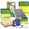 Produktbild: MANN-FILTER INSPEKTIONSPAKET FÜR OPEL CORSA E X15 1.0 90 / 115 PS BJ AB 2014