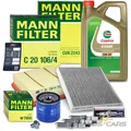 Produktbild: MANN-FILTER INSPEKTIONSPAKET FÜR OPEL CORSA E X15 1.0 90 / 115 PS BJ AB 2014