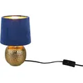 Produktbild: Reality Leuchten Schreibtischlampe Sophia, ohne Leuchtmittel, Nachttischlampe, Keramik Fuß mit Samtschirm blau