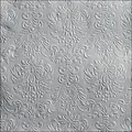 Produktbild: Ambiente 15 Servietten Papier 33x33cm 3-lagig - Einweg Papierservietten mit Ornamenten geprägt Hochzeit Dinner Gastronomie Party Hochzeitsservietten Silber
