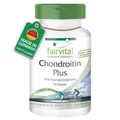 Produktbild: Fairvital | Chondroitin Plus Kapseln - HOCHDOSIERT - 90 Kapseln - mit Chondroitin, Vitamin D, Vitamin E, Calcium und Hyaluronsäure