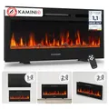 Produktbild: KAMINIO Elektrokamin Marlon - Elektrischer 3-in-1 Kamin mit Heizung, 3D-Flammeneffekt, 12 Flammenfarben, Fernbedienung (36 Zoll)