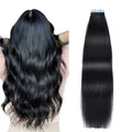 Produktbild: Tape Extensions EchthaarInvisible Tape in Extensions Echthaar Seidig Gerade R...